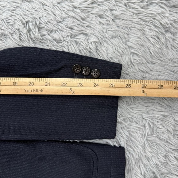 Wallace‎ & Barnes Blazer Men's 42R (fits 44) Navy Subalpino Wool Unlined J Crew - Picture 5 of 11